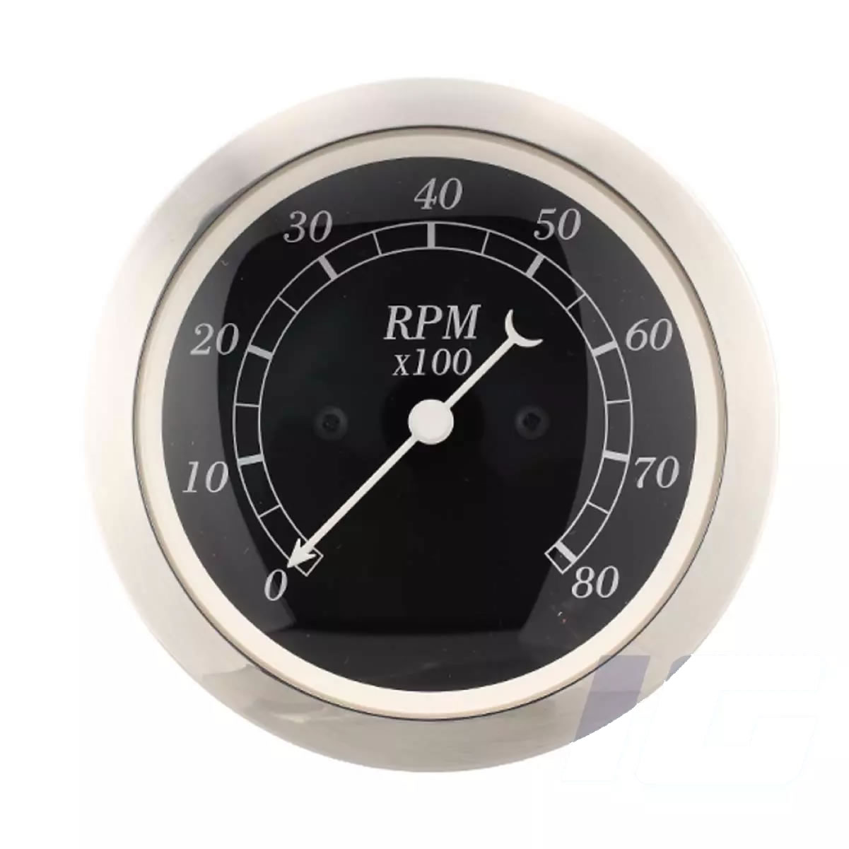 Black Face White Needle - Tachometer For Vintage Car